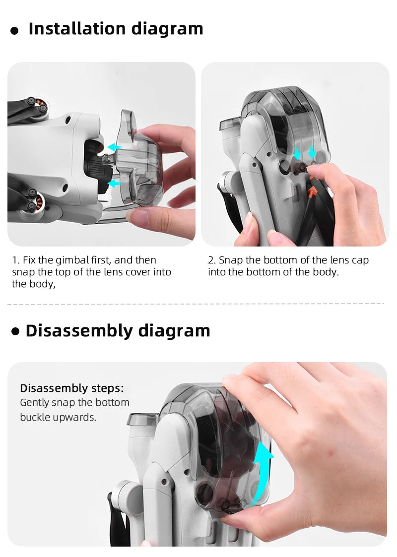 disassembly steps: Gently snap the bottom buckle upwards .