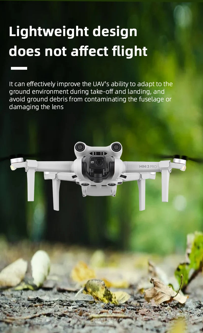 Landing Gear Kits for DJI Mini 3 Pro Drone, light weight design does not affect flight . can effectively improve the UAV's ability to