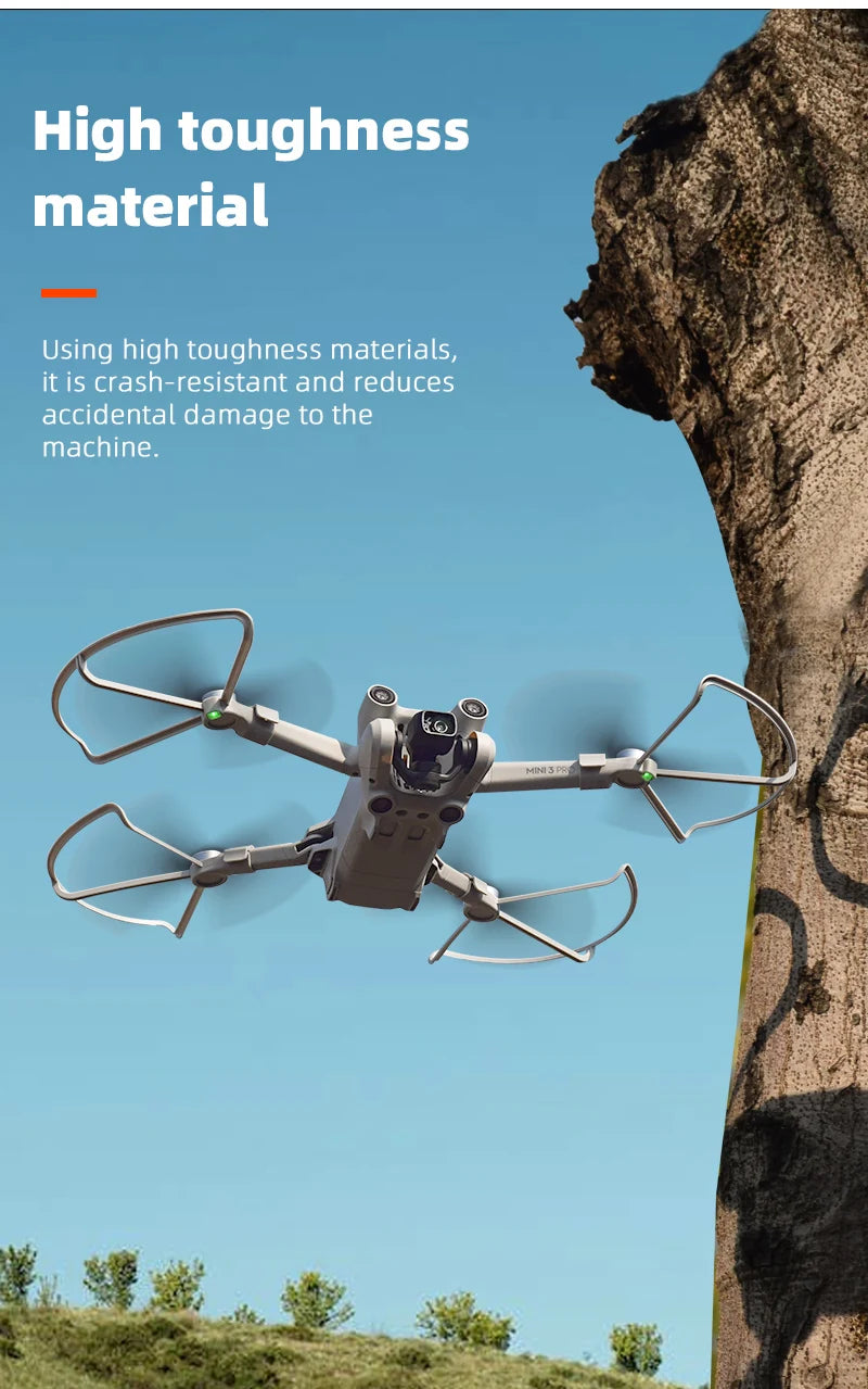 Propeller Guard for DJI Mini 3 Pro, high toughness material is crash-resistant and reduces accidental damage t0 the machine 