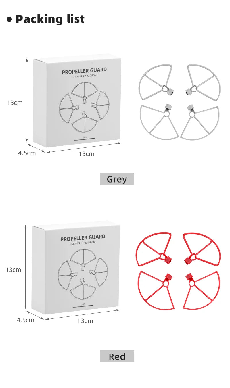 Propeller Guard for DJI Mini 3 Pro, Packing list PROPELLER GUARD FOR MINI 3 PRO DRONE 13c