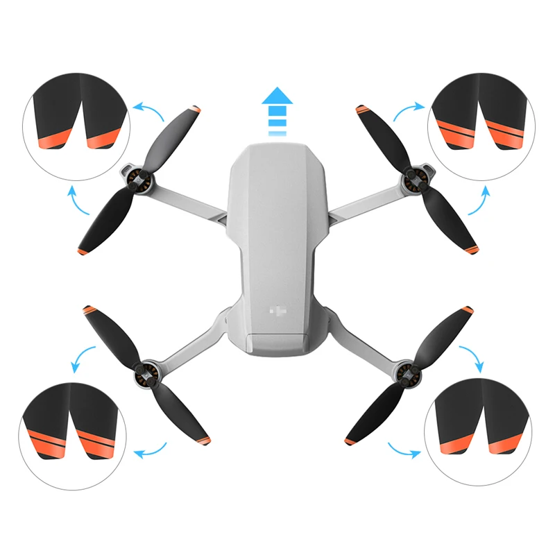 16 قطعة لـ DJI Mavic Mini 2/SE Drone 4726 المروحة استبدال الدعائم شفرة خفيفة الوزن مراوح الجناح أجزاء Dji mini 2/SE ملحق 21