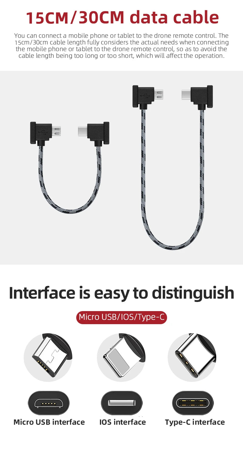 1Scm / 30cm cable length considers the actual needs when connecting the