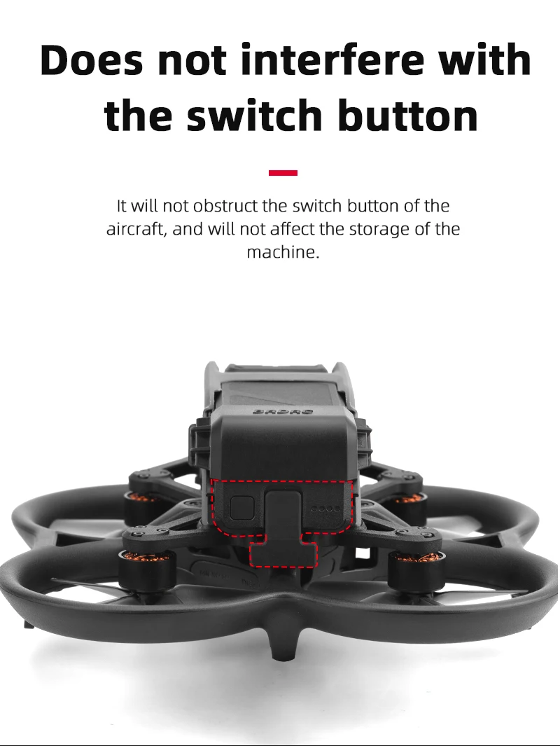 Does not obstruct the switch button of the aircraft . does not affect the storage