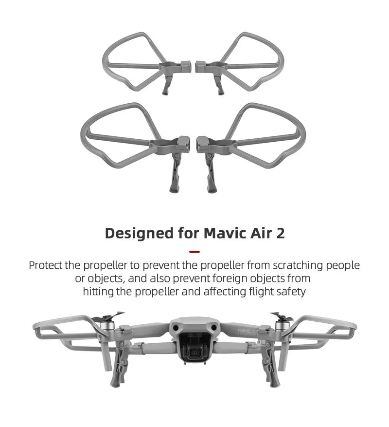 Propeller Guard for DJI Mavic Air 2/2S Drone Protective Cover for mavic air2/Mavic Air 2S Accessories with Foldable Landing Gear 12 Propeller Guard, Designed for Mavic Air 2 Protect the propeller from scratching people or objects .