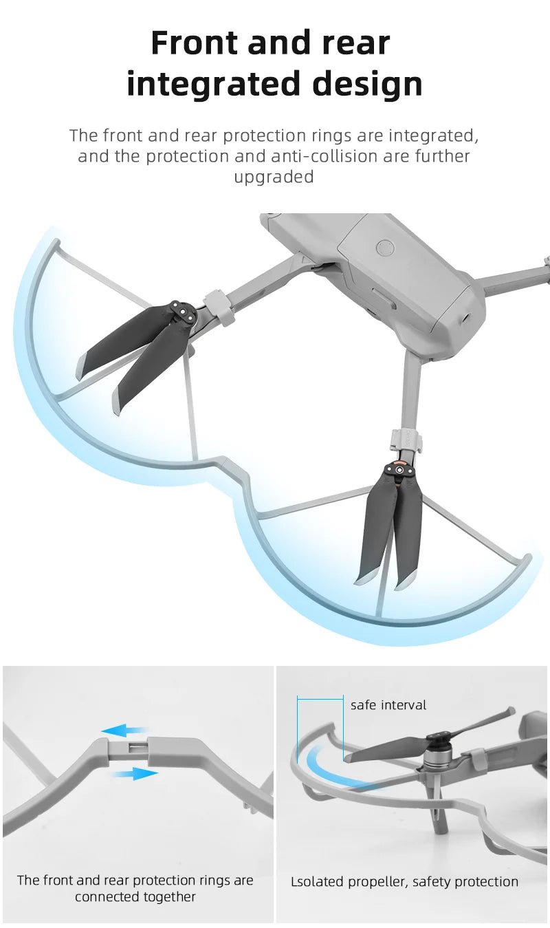 Propeller Guard for DJI Mavic Air 2/2S Drone Protective Cover for mavic air2/Mavic Air 2S Accessories with Foldable Landing Gear 29 Propeller Guard, front and rear protection rings are integrated, and the protection and anti-collision are further