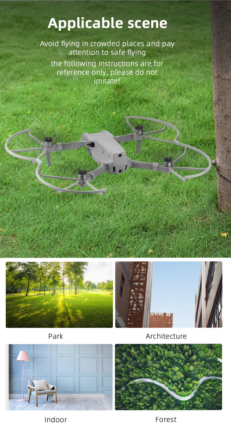 Propeller Guard for DJI Mavic Air 2/2S Drone Protective Cover for mavic air2/Mavic Air 2S Accessories with Foldable Landing Gear 30 Propeller Guard, Avoid flying in crowded places and pay attention to safe flying the following instructions are for reference only