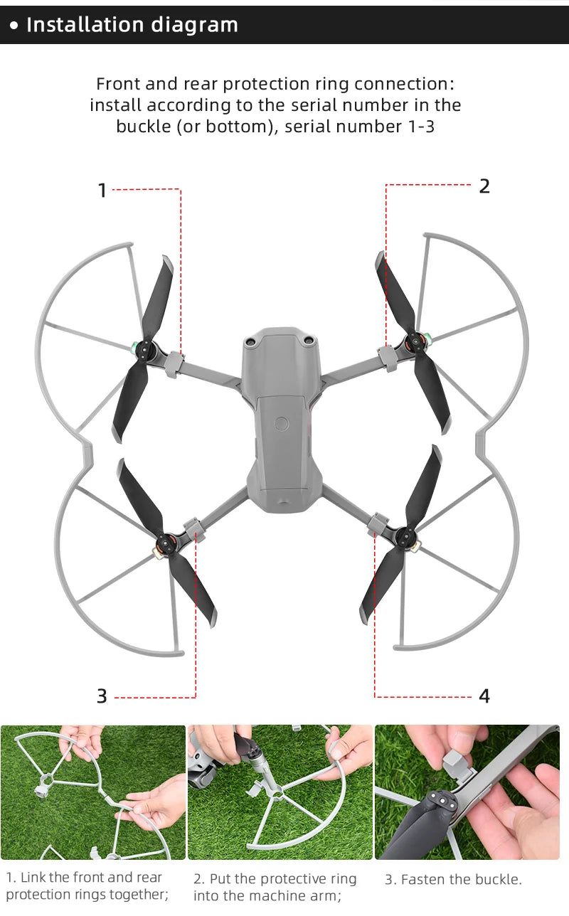 Propeller Guard for DJI Mavic Air 2/2S Drone Protective Cover for mavic air2/Mavic Air 2S Accessories with Foldable Landing Gear 33 Propeller Guard for DJI Mavic Air