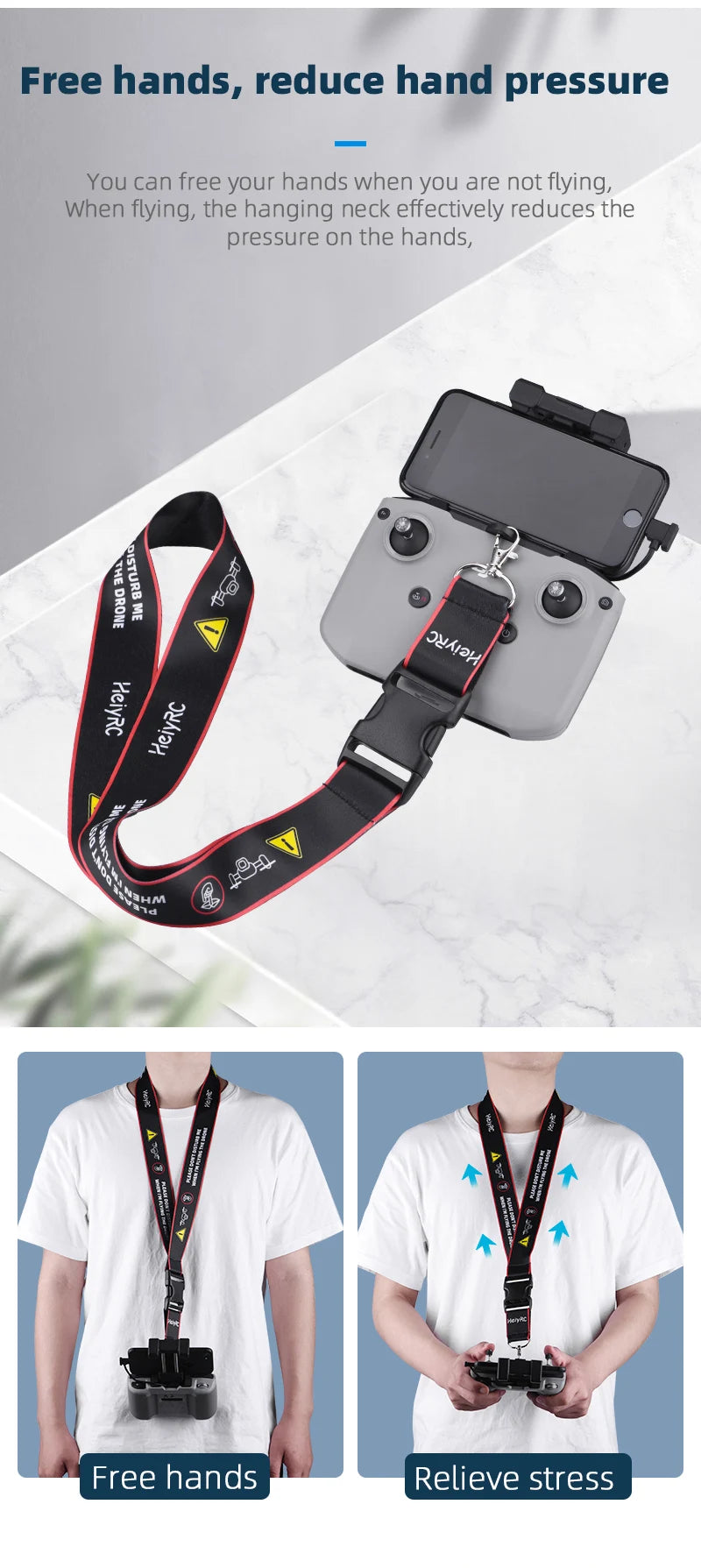 Tablet Holder, the hanging neck effectively reduces the pressure on the hands . free hands, reduce hand pressure
