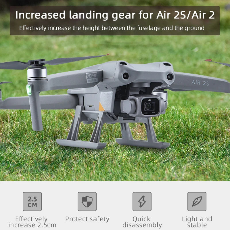 Extensions Landing Gear, increased landing gear for Air 2S/Air 2 Effectively increase the height between the fuselage