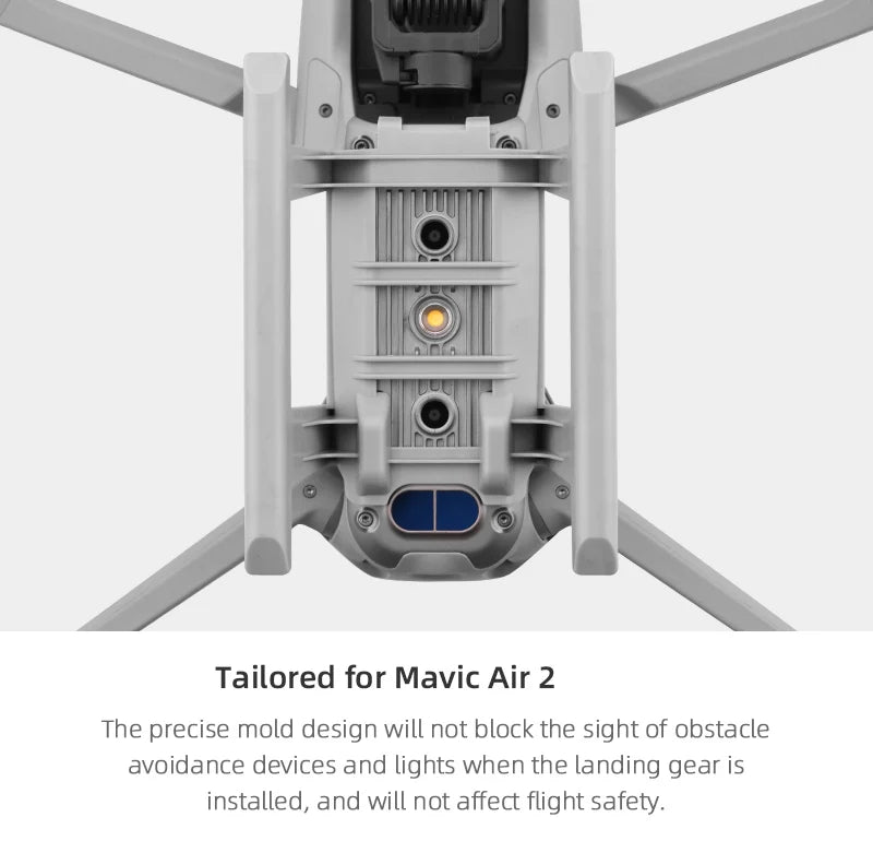 Extensions Landing Gear, mold design will not block the sight of obstacle avoidance devices and lights when the landing gear is