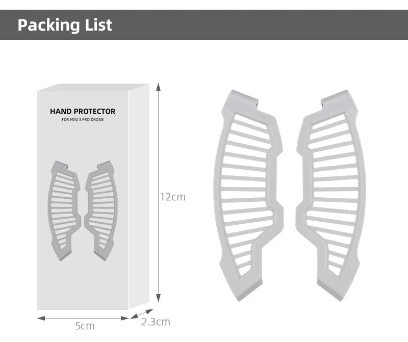 Hand Guard For DJI Mini 3 Pro Drone, Packing List HAND PROTECTOR For *inIProdrom 12cm