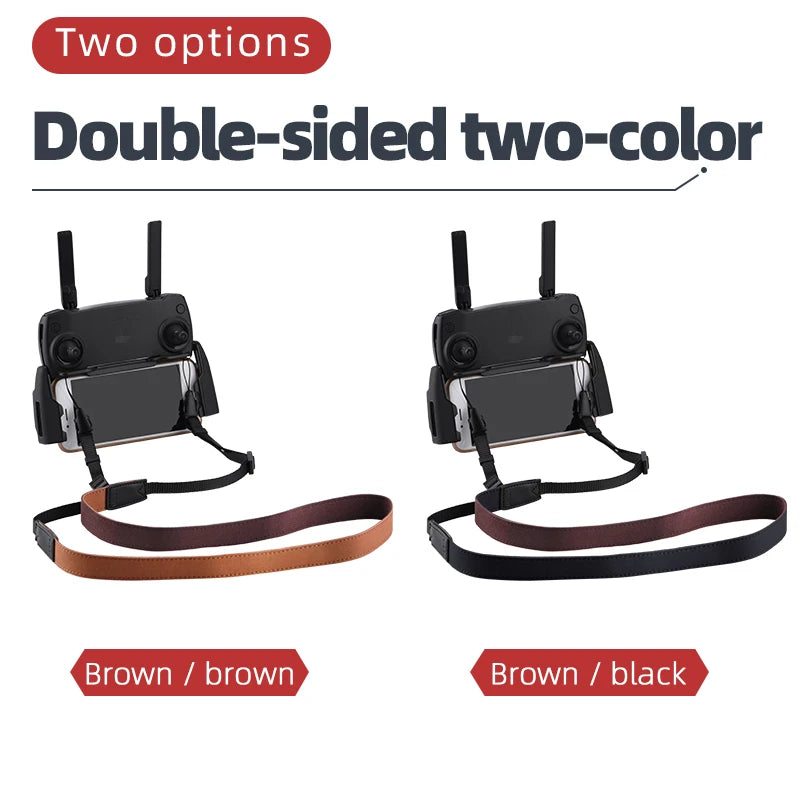تحكم عن بعد خطاف شريطي حامل الرقبة حزام ل DJI Mavic Mini/Air/Pro/Mavic 2/شرارة الحبل حزام الأمان حبال الملحقات 27 Two options Double-sided two-color Brown brown Brown