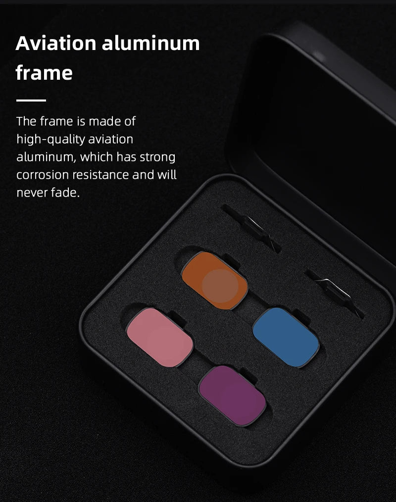 for DJI Mavic Mini 1/SE Filter, frame is made of high-quality aviation aluminum; which has strong corrosion resistance and will never fade