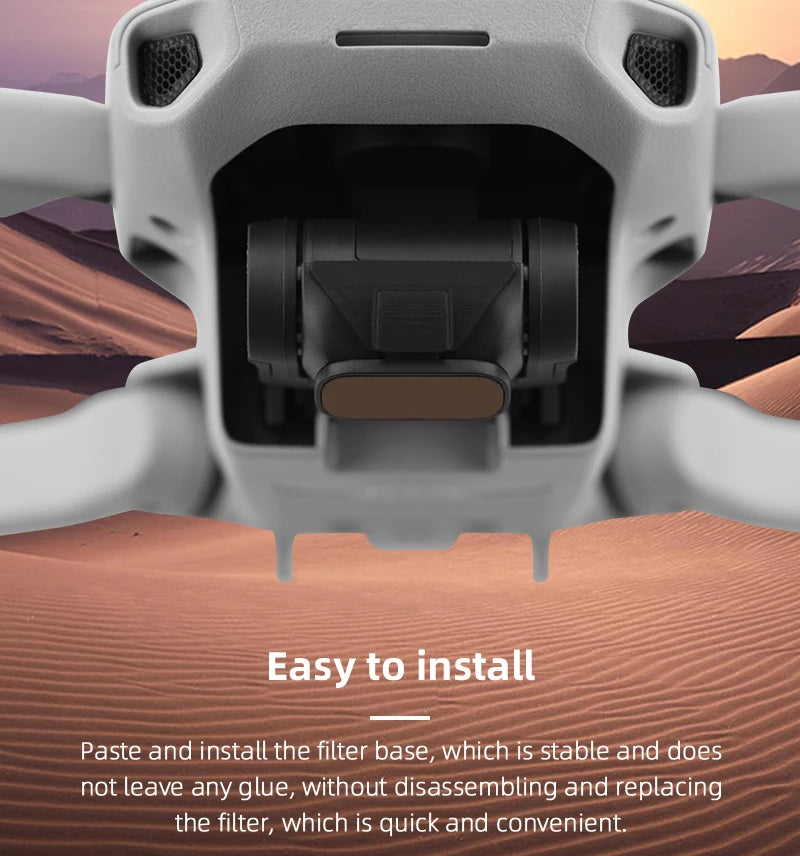 for DJI Mavic Mini 1/SE Filter, Easy to install Paste and install the filter base, which is stable and does not leave any