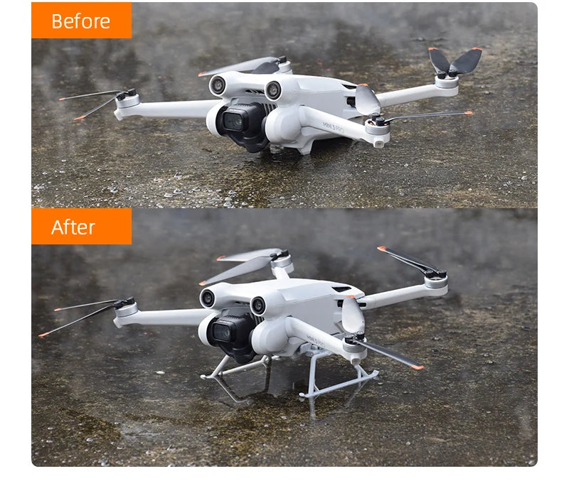 Propeller Holder, the sled-like design increases the landing area of the landing gear . the landing