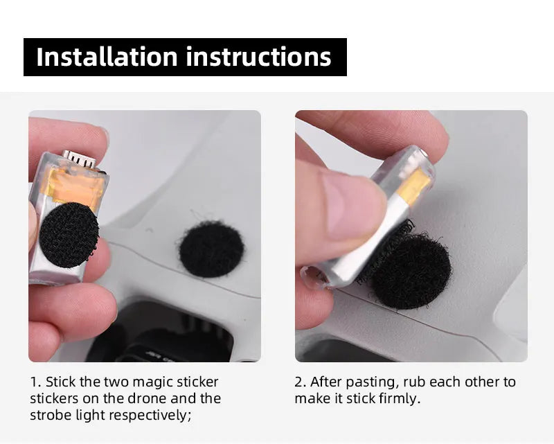 after pasting, rub each other to stickers on the drone and the make it stick firmly