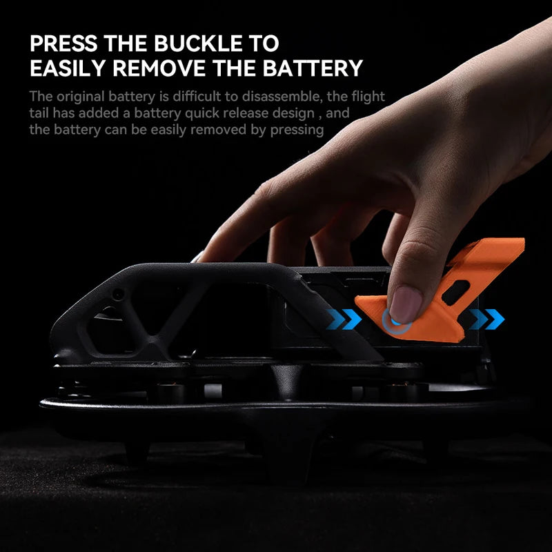 Flight Tail for DJI Avata, the flight tail has added a battery quick release design . the original battery is difficult to