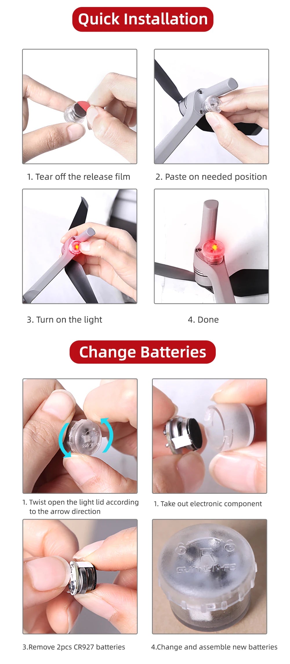 CR927 batteries can be removed and reassembled . a new battery