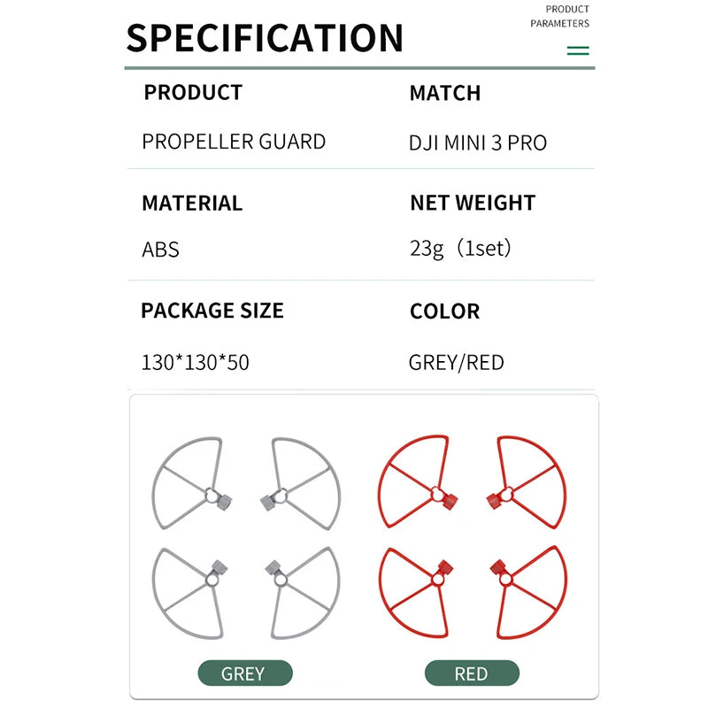 DJI MINI 3 Pro Propeller Guard - Effective Protection for MINI 3 PRO Drone Accessory Blade Wings Cover Bumper Props Anti-collision 22 DJI MINI 3 Pro Propeller, DJI MINI 3 PRO MATERIAL NET WEIGHT ABS (1set) PACKAGE