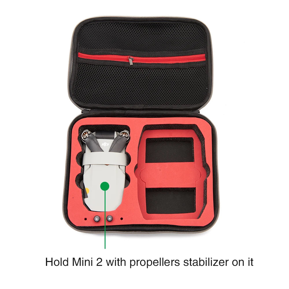 Hold Mini 2 with propellers stabilizer on