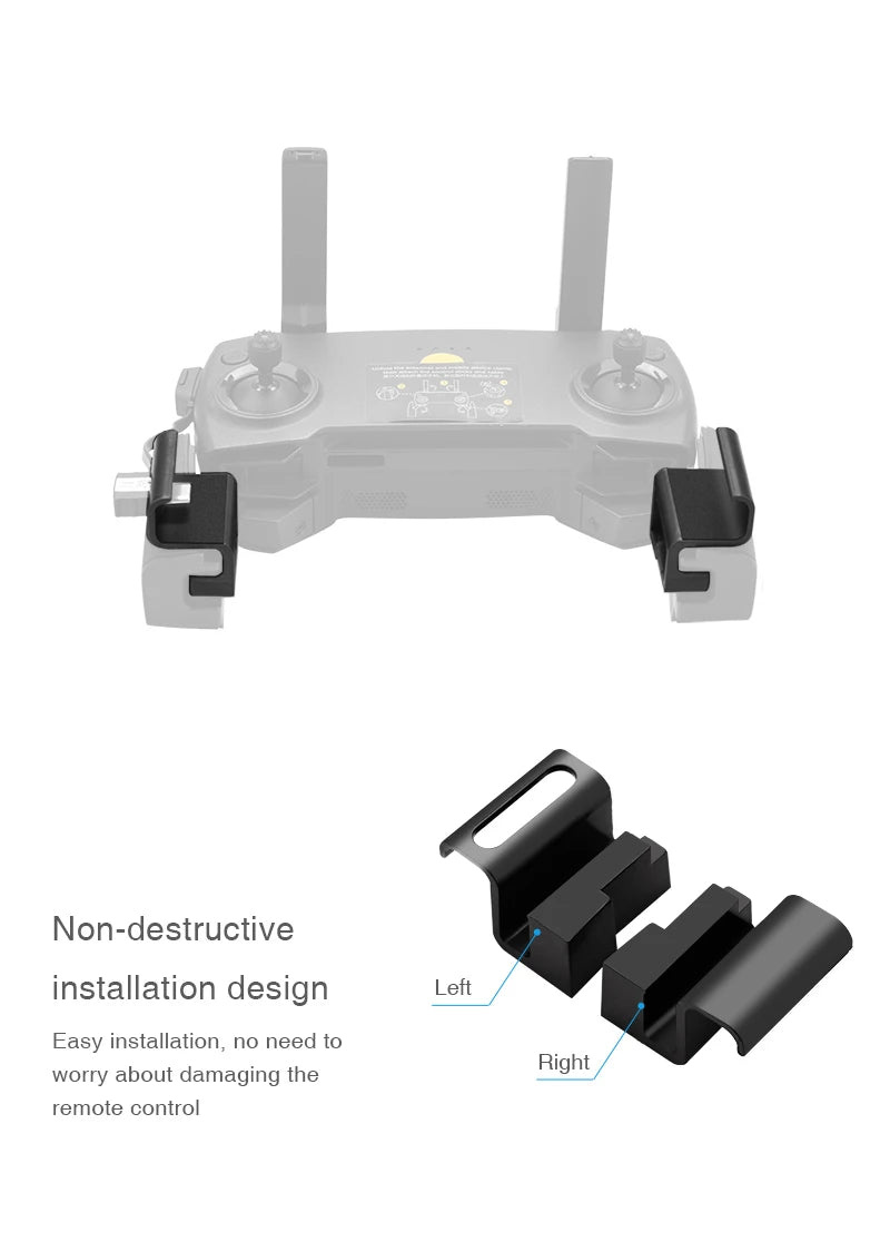 No need to worry about damaging the Right remote control . Non-destructive installation design