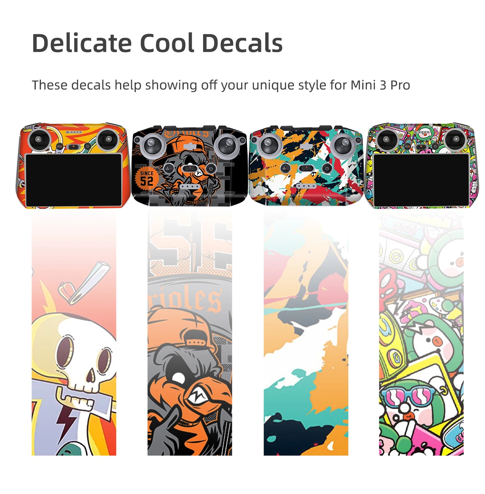 Delicate Cool Decals These decals help showing off your unique style for Mini 3 Pro