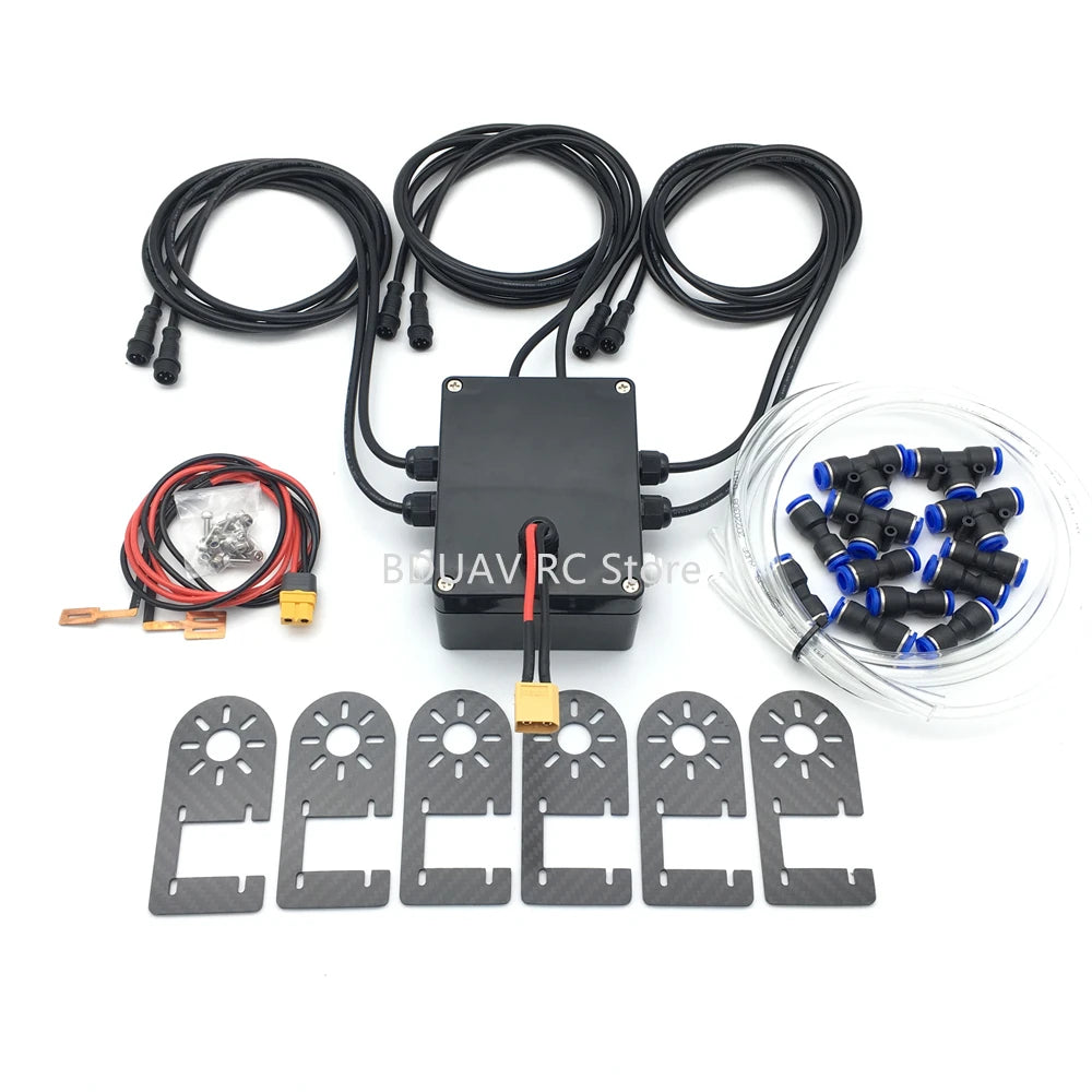 5810 فوهة الانحلال المعدنية بالطرد المركزي مع 12S 14S ESC لـ Dji T20 T30 T40 حماية النباتات الزراعية بدون طيار ملحقات طائرة بدون طيار للزراعة 28 nylon screws break the particles and atomize them . static electricity is generated by friction