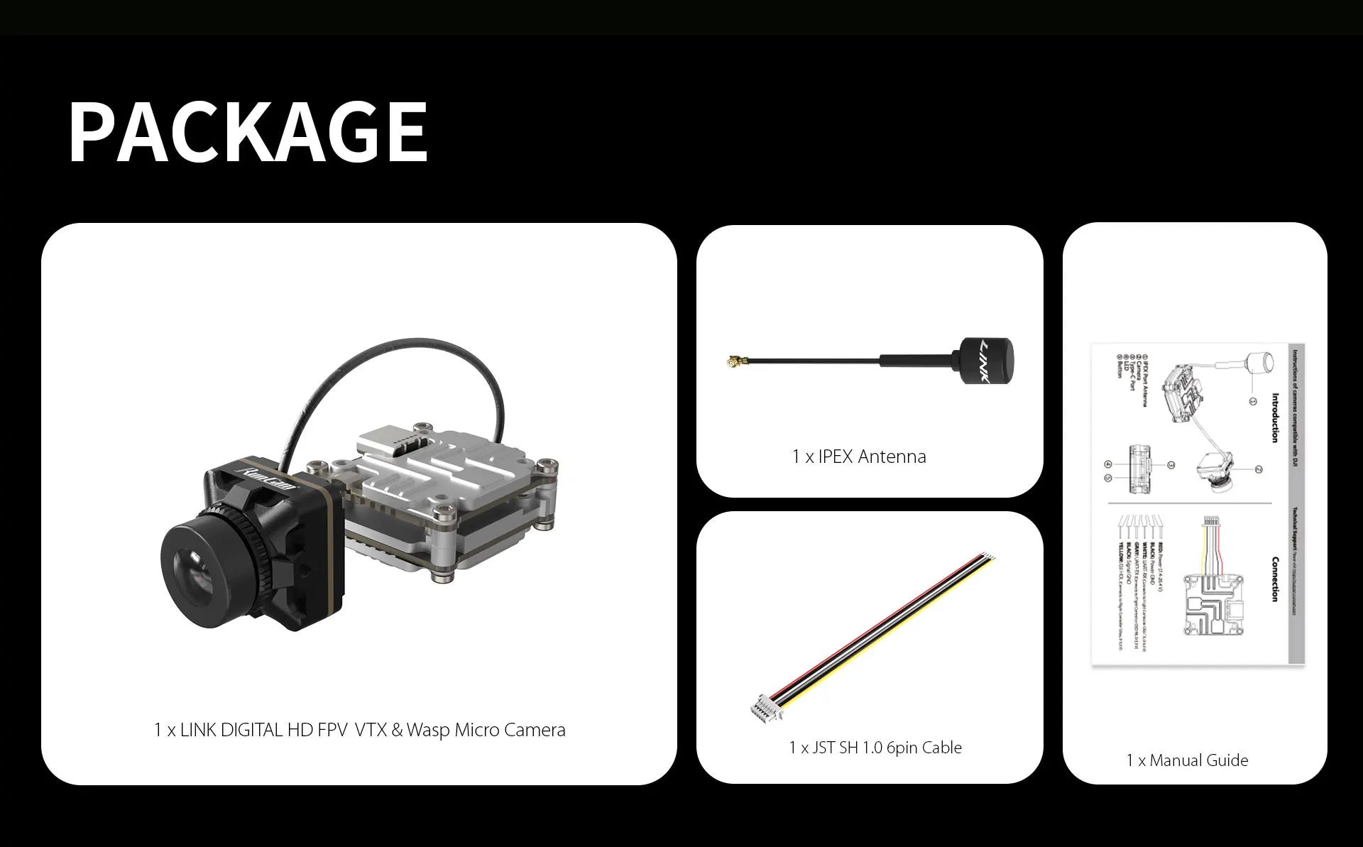 RunCam Link Wasp SPECIFICATIONS Wideangle : 155°