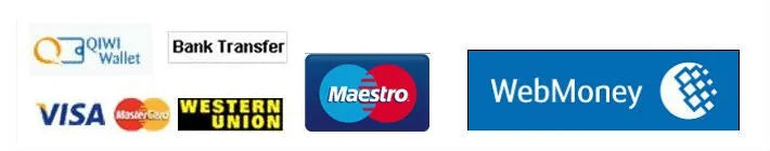 JQWallet Bank Transfer Maestro WebMoney VISA