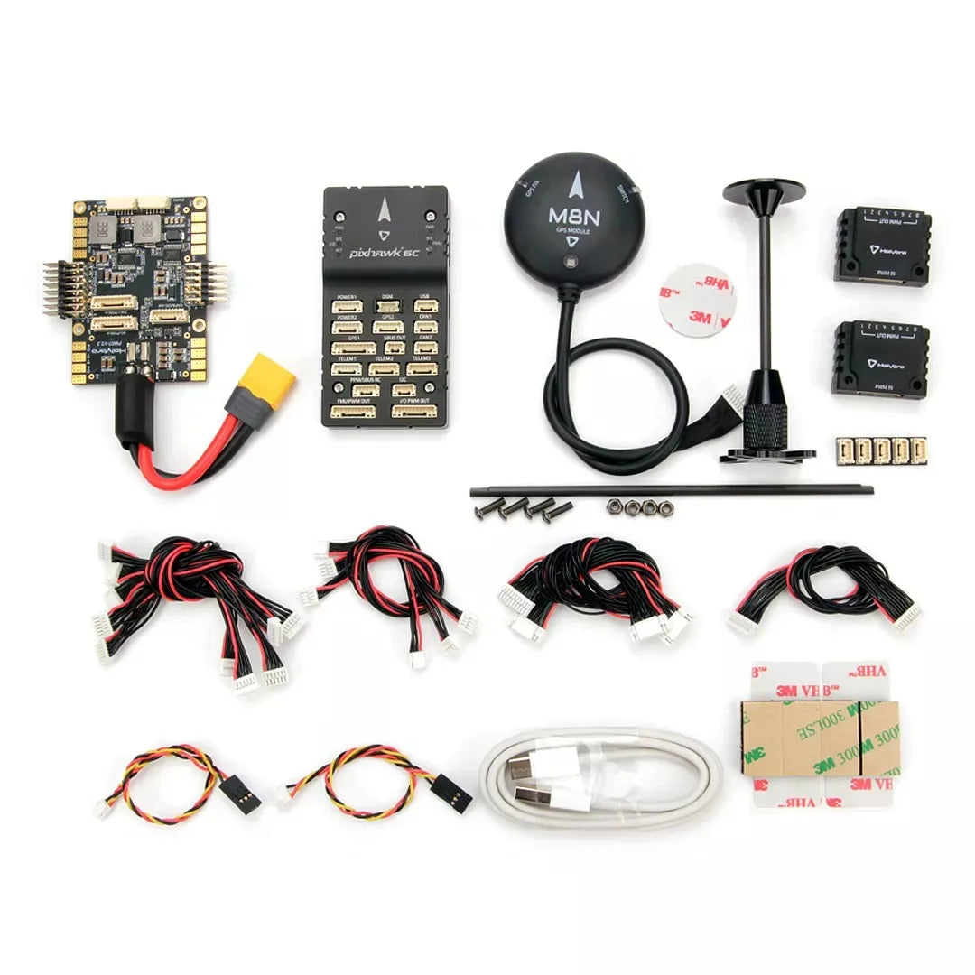 وحدة التحكم في الطيران Holybro Pixhawk 6C - (علبة من الألومنيوم / البلاستيك) وحدة الطاقة PM02 PM07 P06 مع نظام تحديد المواقع M8N M9N M10 لطائرة RC متعددة الدوارات بدون طيار 38 Holybro Pixhawk 6C Autopilot Flight Controller, the Pixhawk® 6C is perfect for developers at corporate research labs, startups,