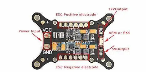 APM / PIXHAWK / PX4 5 in 1 PDB, 12voutput ESC Positive electrade Power Input VCC APM 01 PX