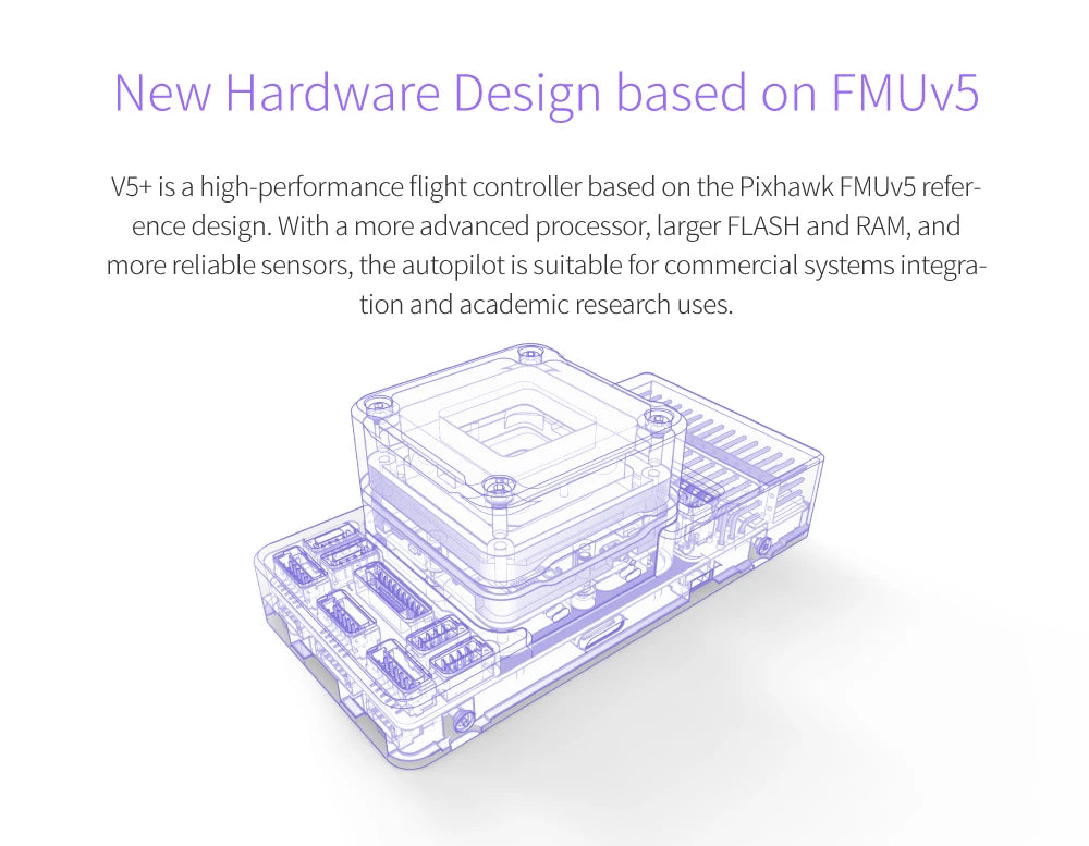 طائرة بدون طيار CUAV جديدة بدون طيار FPV V5 + الطيار الآلي Pixhawk وحدة تحكم في الطيران مع وحدة ليدار رادار TF Luna 19 new hardware design based on FMUv5 VS+is a high-performance
