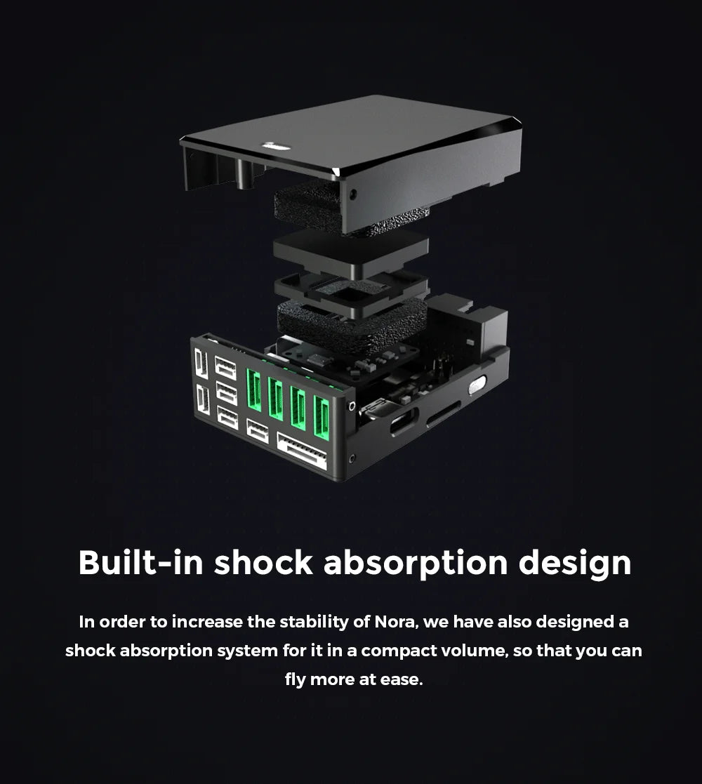 CUAV Nora Flight Controller, nora has built-in shock absorption system so you can fly more at ease .