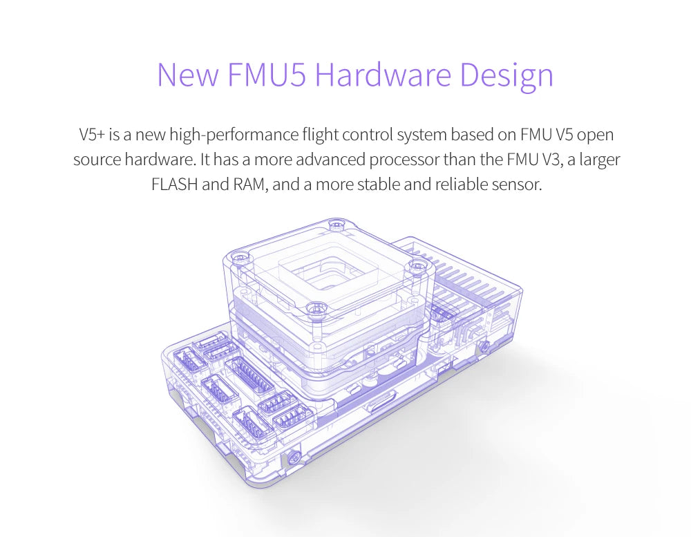 CUAV NEW V5+ autopilot flight controller, new FMUS Hardware Design VS+is a new high-performance flight control system 