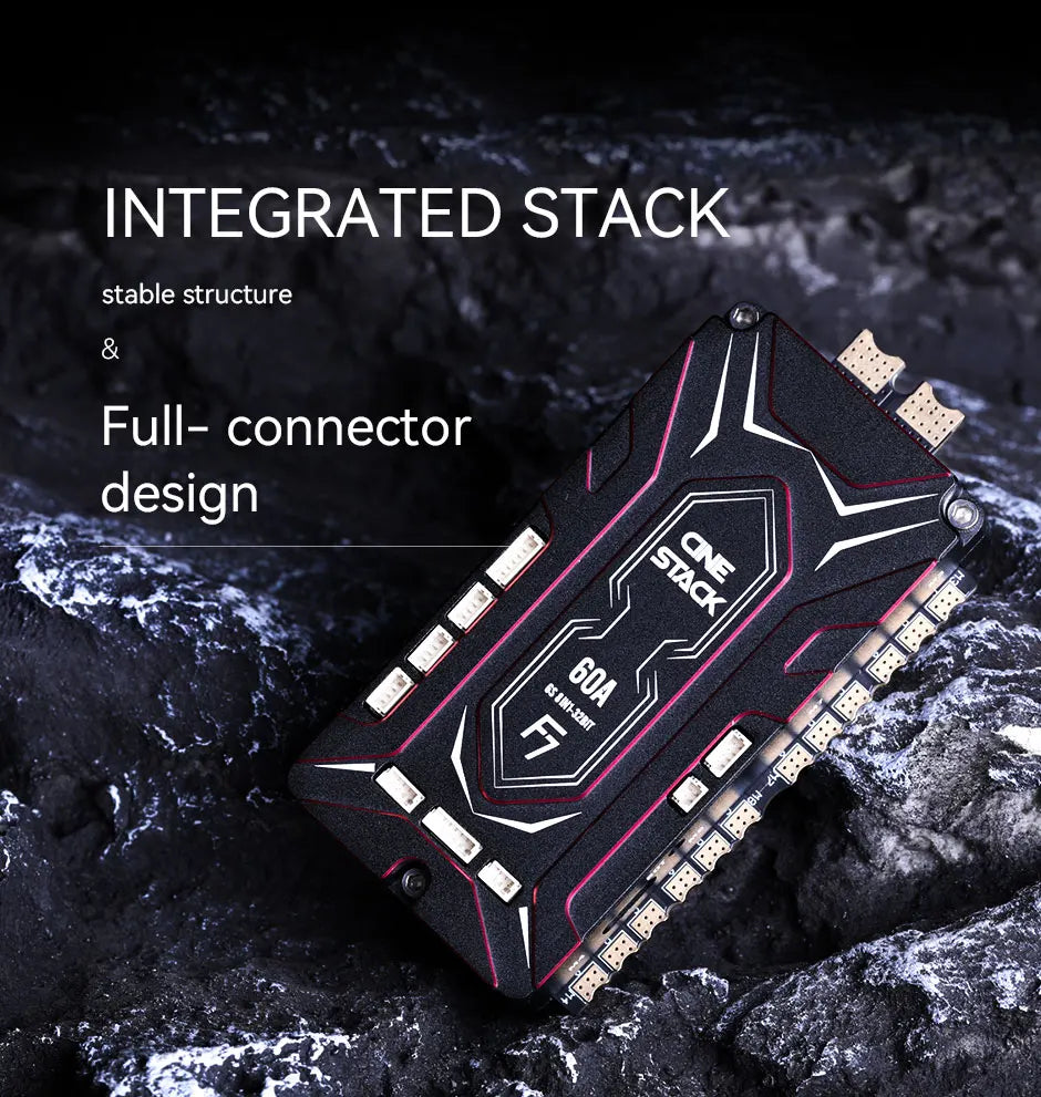 T-MOTOR 8IN1 CINE F7 60A STACK, INTEGRATED STACK stable structure Full- connector design ON StcK| 60