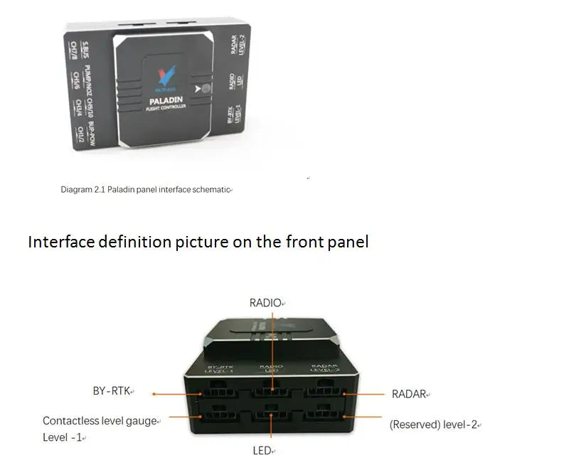 BOYING PALADIN Flight Controller with GPS Radar Obstacle radar for Agricultural Plant Protection spraying drone Control system 15 RADIO: BY-RTK RADAR: Contactless level gauge
