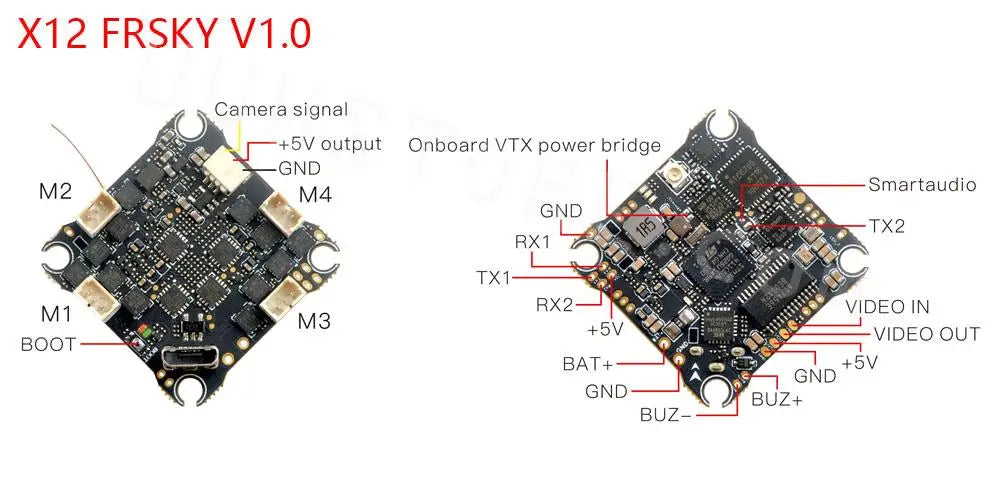 HappyModel X12 AIO 5-IN-1 Flight controller, you could get unbelievable RX and VTX range by using this flight controller
