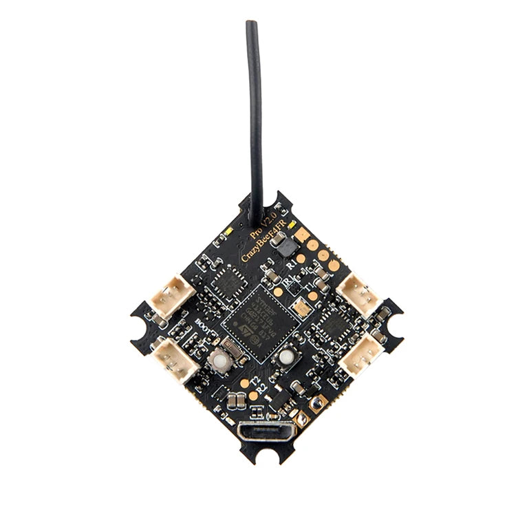 جهاز التحكم في الطيران Happymodel Crazybee F4 PRO V3.0 - Blheli_S 10A 2-4S ESC Flysky Frsky جهاز استقبال لكاميرا 4K RC FPV بدون طيار Larva X 13 Happymodel Crazybee F4 PRO V3.0 Flight Controller, 80 Y 030 VZ0 CrazyBccFAFR Door