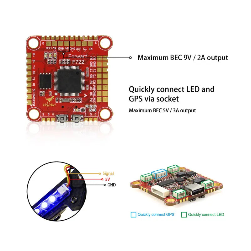 HGLRC Zeus F760 F7 Flight Controller, Zeus F760 F7 Flight Controller 