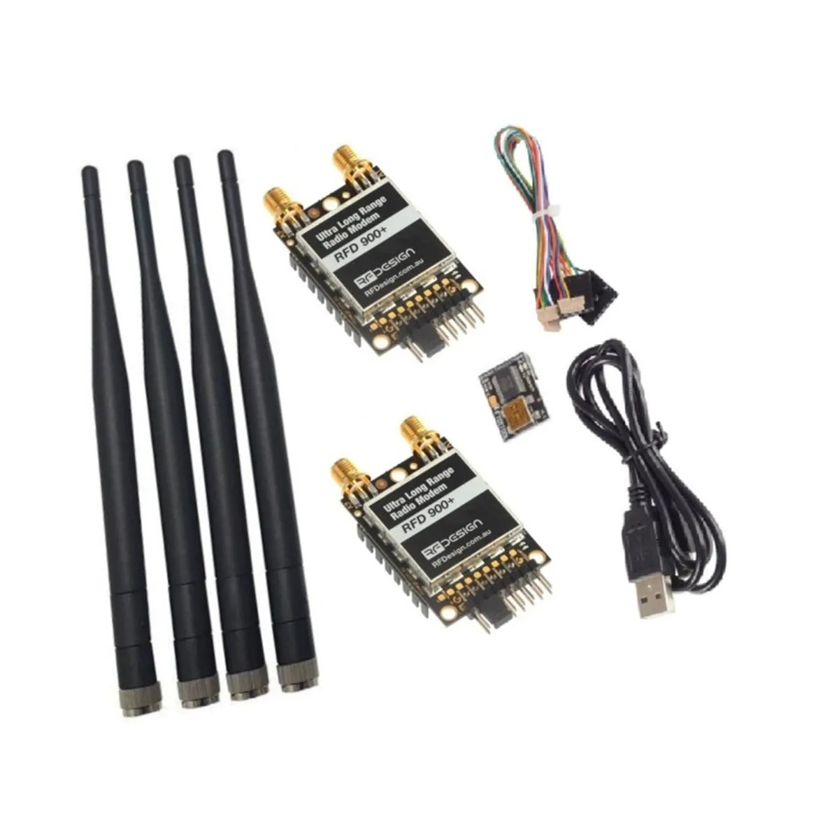 RFD900X Telemetry Radio Modem, Io Range Long ' Model Vitre 1900 + 'RFD Babcsign Range