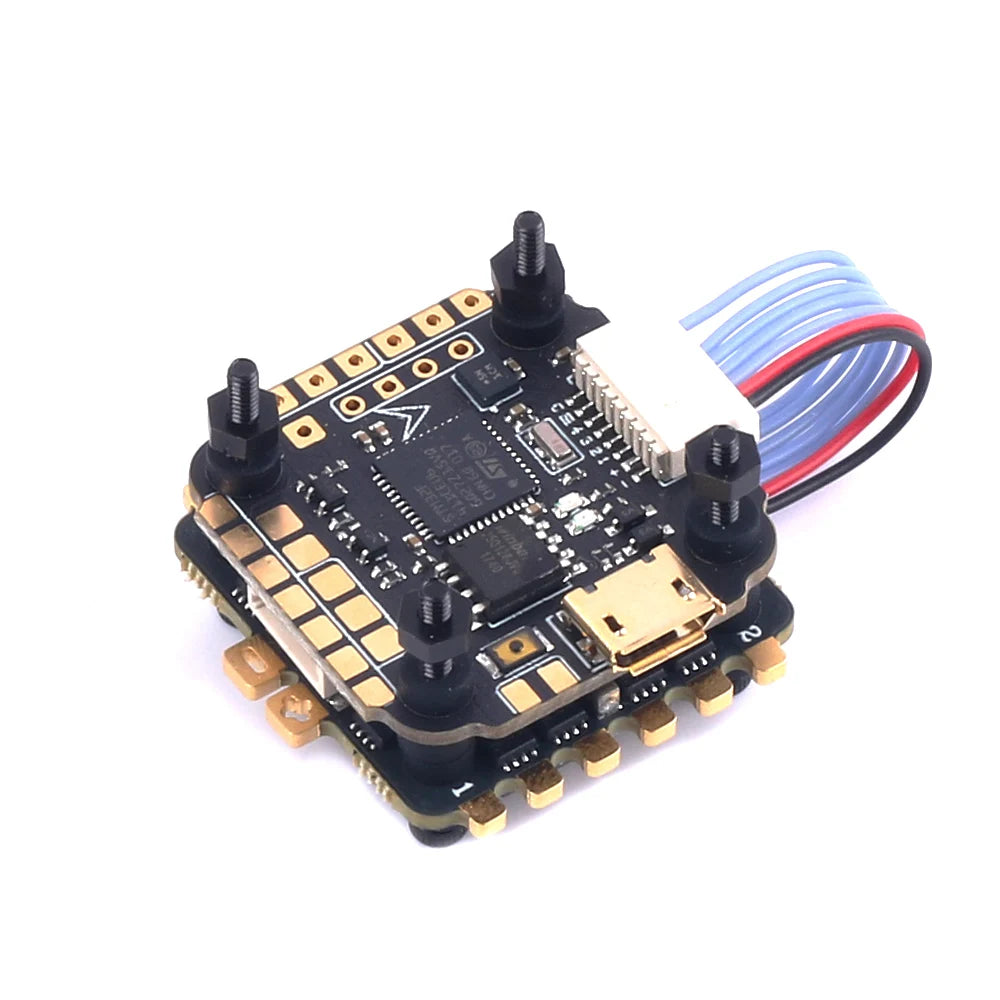 جهاز التحكم في الطيران Skystars F411 Mini HD - 20x20 مم Ko40 40A 3-6S ESC Stack لسباق Betaflight RC Drone FPV 9 Skystars F411 Mini HD Flight Controller Stack, when you twist the wires of the camera VTX and RX you don't