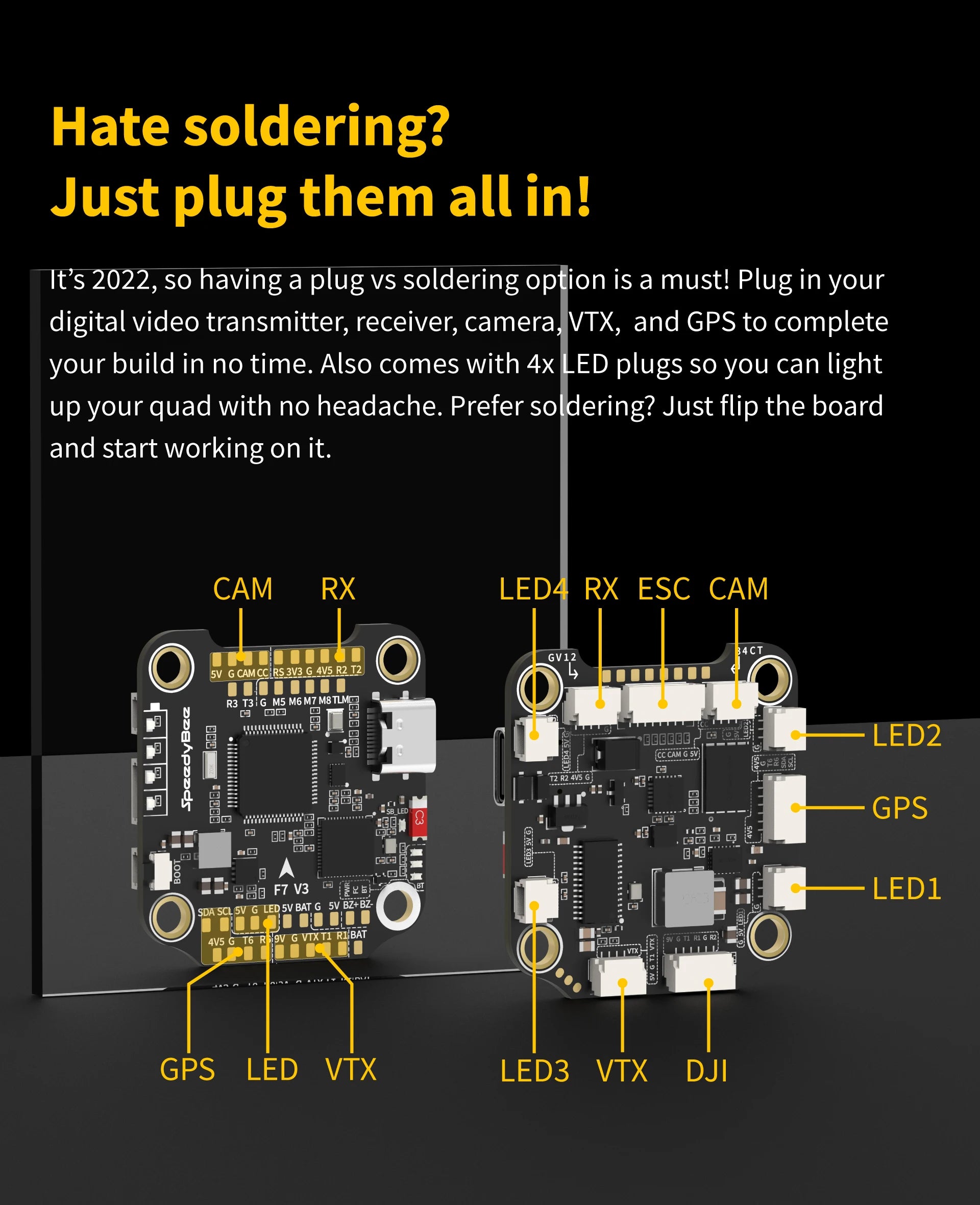 RunCam SpeedyBee F7 V3 BL32 50A 30x30 Stack, for all product quality problems that meet the after-sales terms, we can send you new