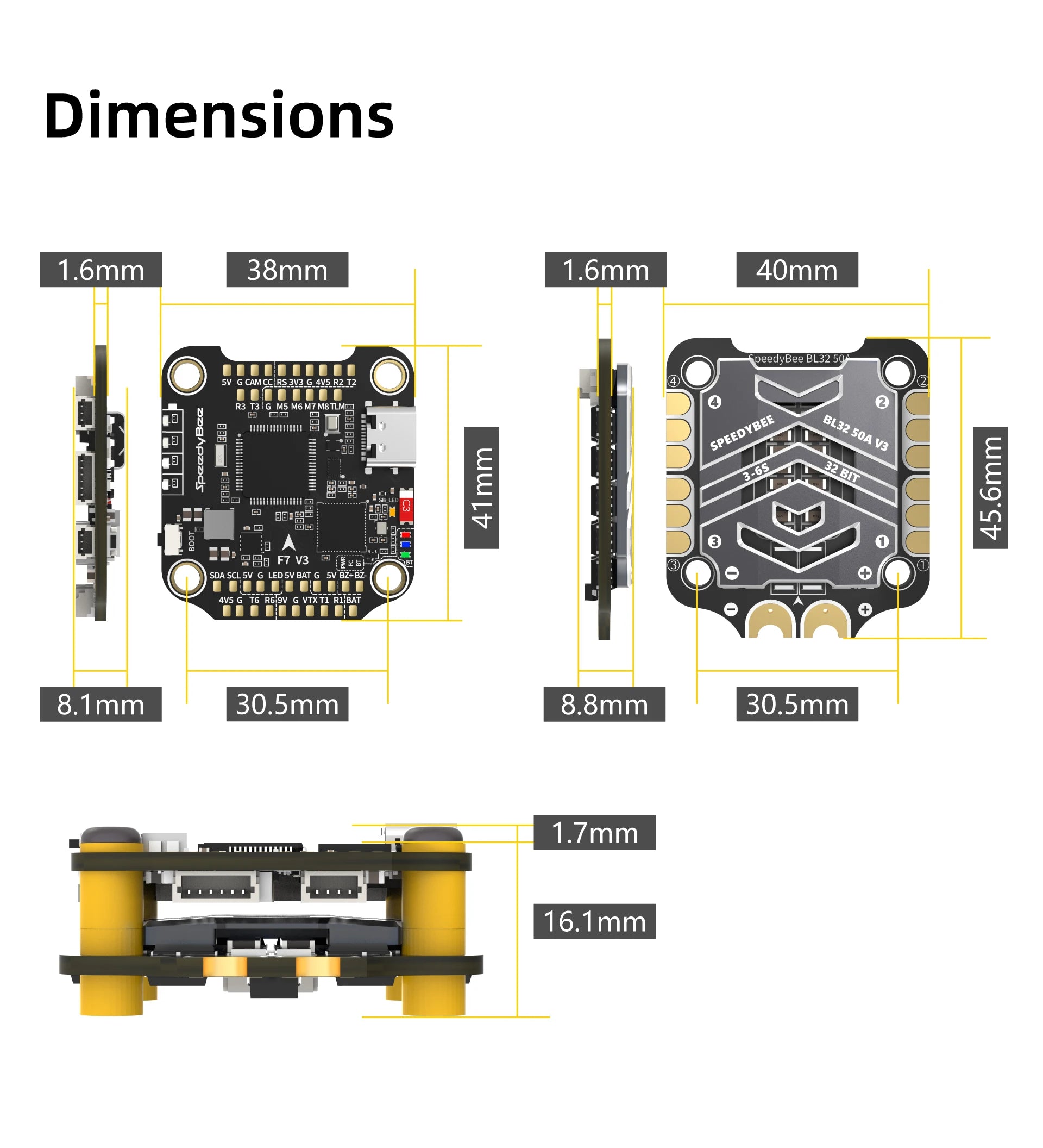 SpeedyBee F7 V3 BL32 50A 30x30 Stack, AliExpress will charge customs duties and value-added tax when you pay .