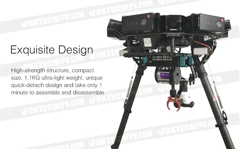 Industrial-grade drone winch with lightweight, compact design for easy assembly/disassembly.