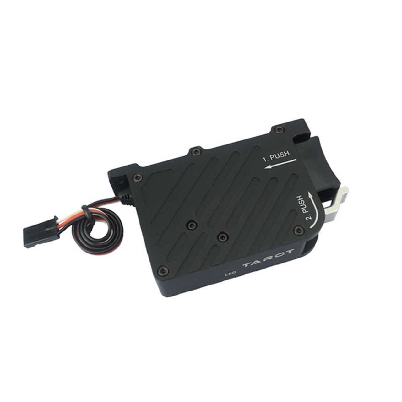 Tarot TL2962 40kg Payload Release and Drop Device 7 Tarot TL2962 40kg Payload Release and Drop, Operate with standard PWM remote control, LED status light indicates device functionality.