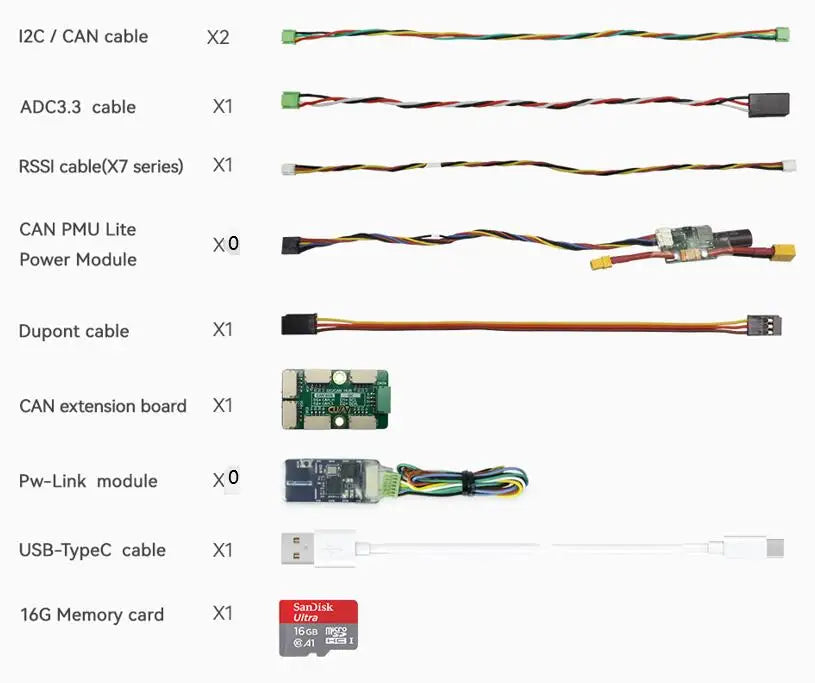 X1 CAN PMU Lite Power Module Dupont cable CAN extension board
