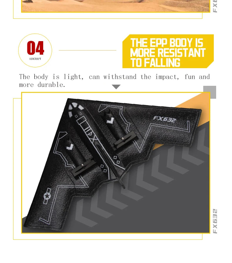 Rc Plane B2 Stealth Bomber, epp body is 04 More RESISTANT MKCRUT tofALLING