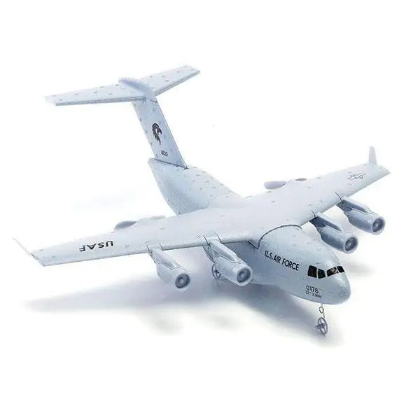 طائرة بدون طيار C-17 RC - طائرة نقل طائرات ذاتية الصنع 373 مم جناحيها EPP RC طائرة بدون طيار 2.4 جيجا هرتز 2CH 3 محاور لعبة طائرة للأطفال 9 C-17 RC Drone, 1x C-17 Transport 373mm EPP DIY RC Airplane (Glue