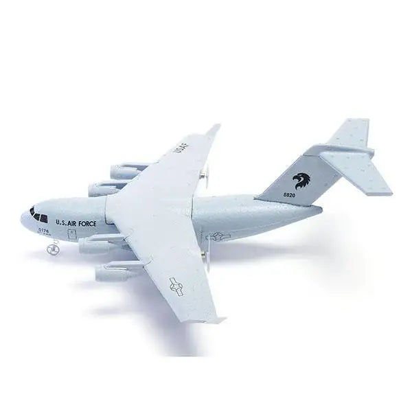 طائرة بدون طيار C-17 RC - طائرة نقل طائرات ذاتية الصنع 373 مم جناحيها EPP RC طائرة بدون طيار 2.4 جيجا هرتز 2CH 3 محاور لعبة طائرة للأطفال 13 C-17 RC Drone, 1x C-17 Transport 373mm EPP DIY RC Airplane (Glue