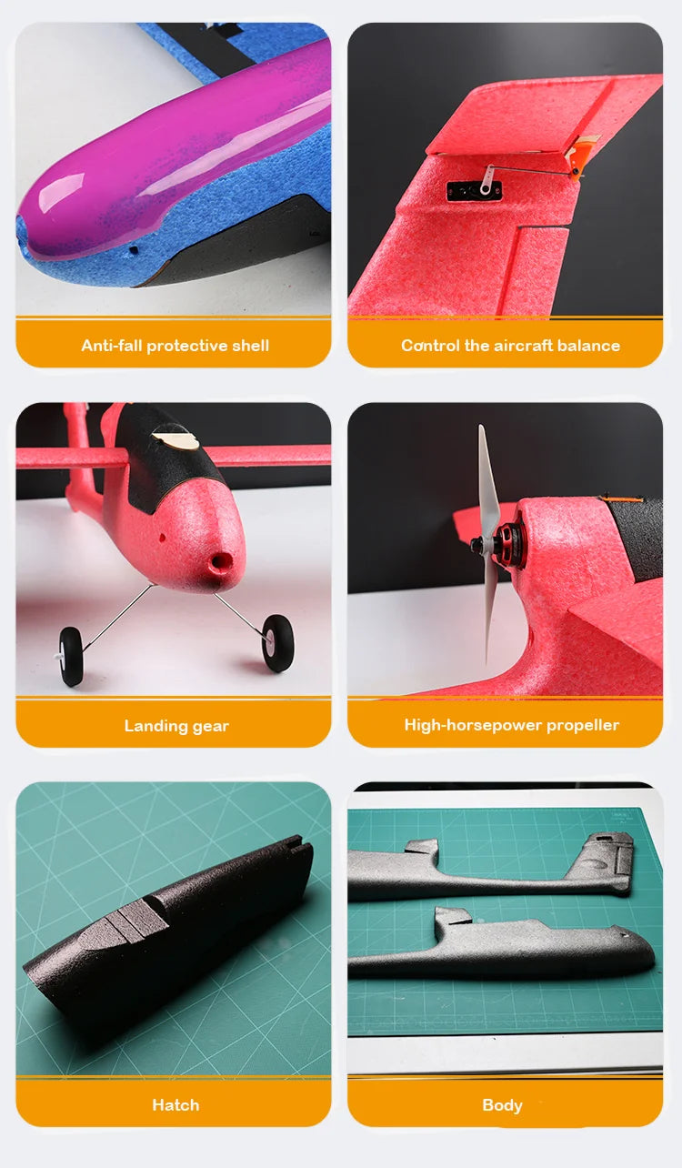 Skywalker Mini Plus - 2.4G 4CH 1100mm Wingspan رمي الطائرات EPP FPV Gliding Electric Plane KIT RC Aircraft Airplane 13 Skywalker Mini Plus, Anti-fall protective shell Control the aircraft balance Landing gear High-horsepower